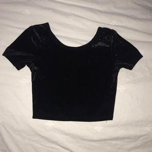 Forever 21 crushed velvet crop top